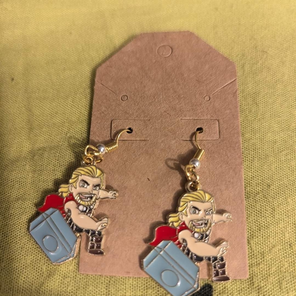 Thor Hammer Dangle Earrings